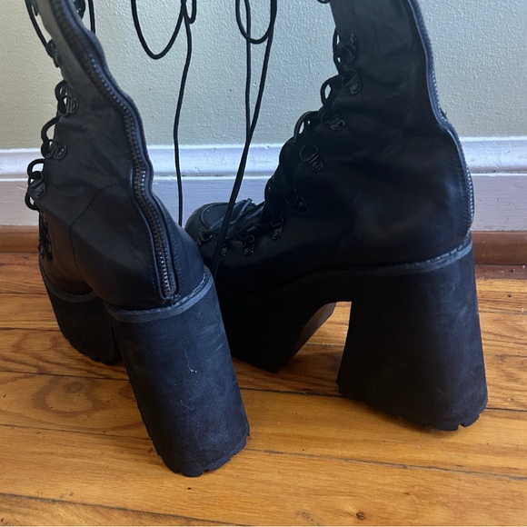 Dollskill Widow God Forsaken Knee High boots 11 - Picture 5 of 7